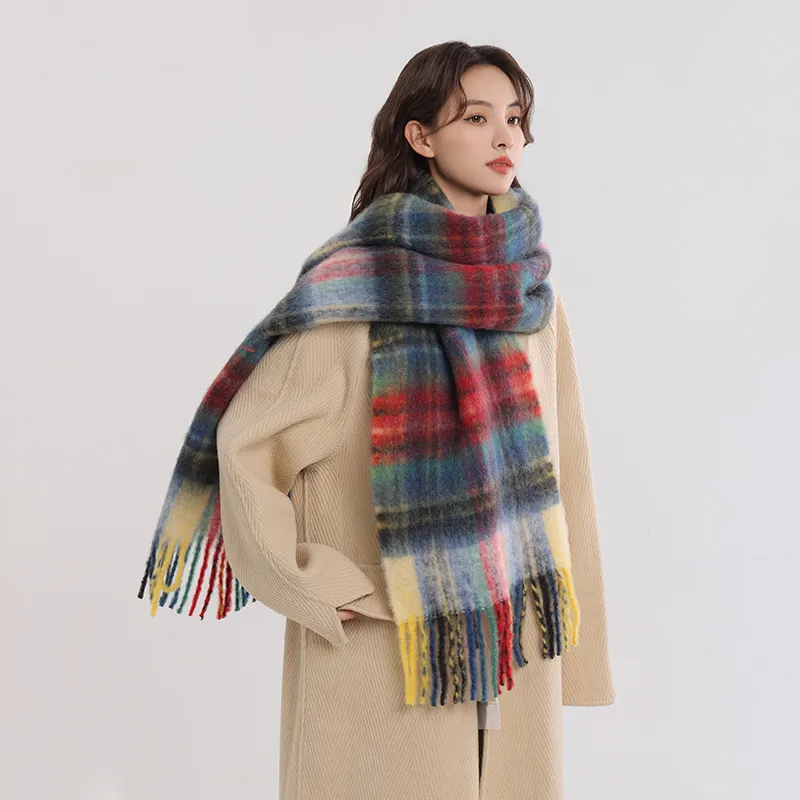 PISHUSHU Polyester Knit Scarves Unisex-2