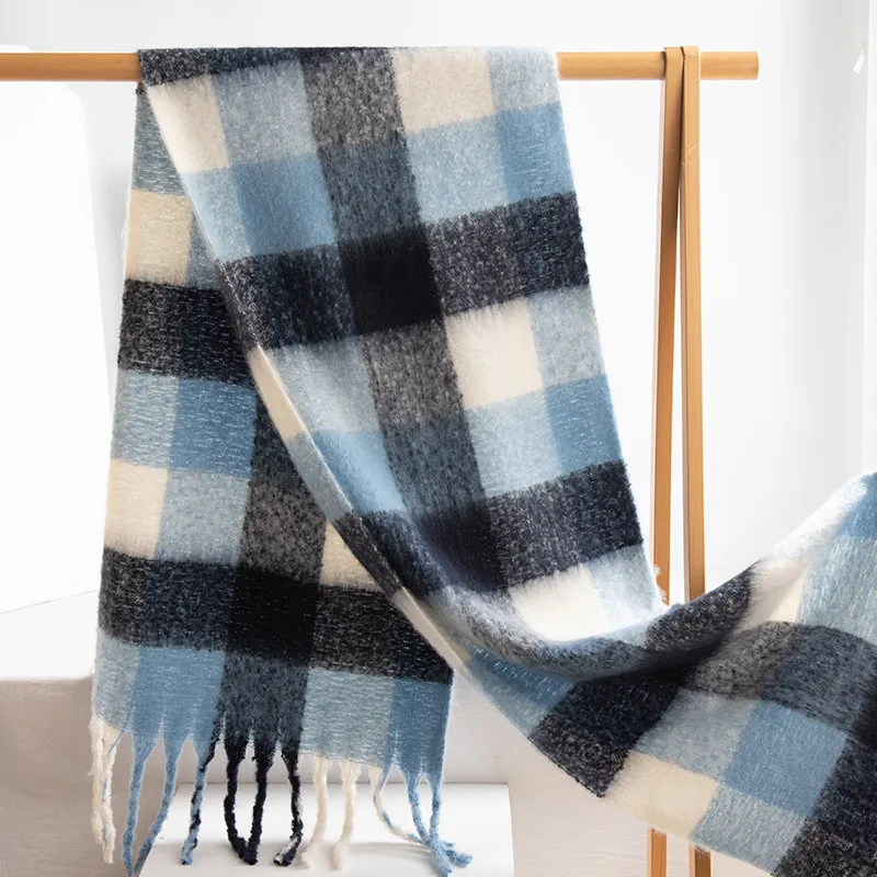 PISHUSHU Polyester Knit Scarves Unisex-1