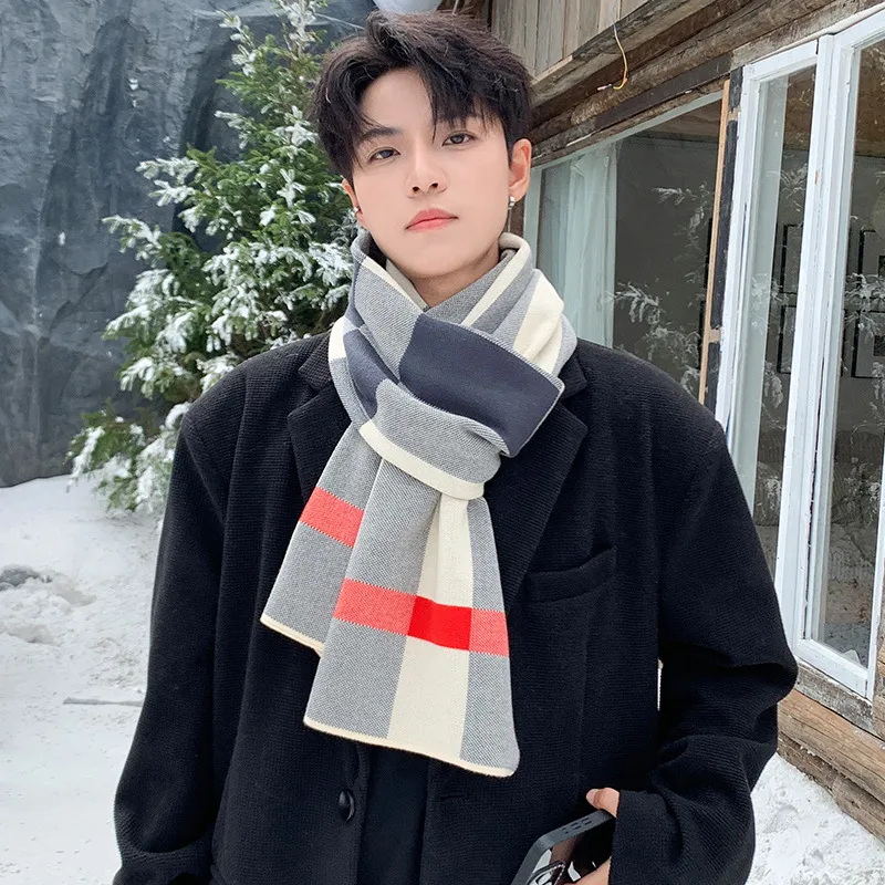 PISHUSHU Polyester Knit Scarves Unisex-5
