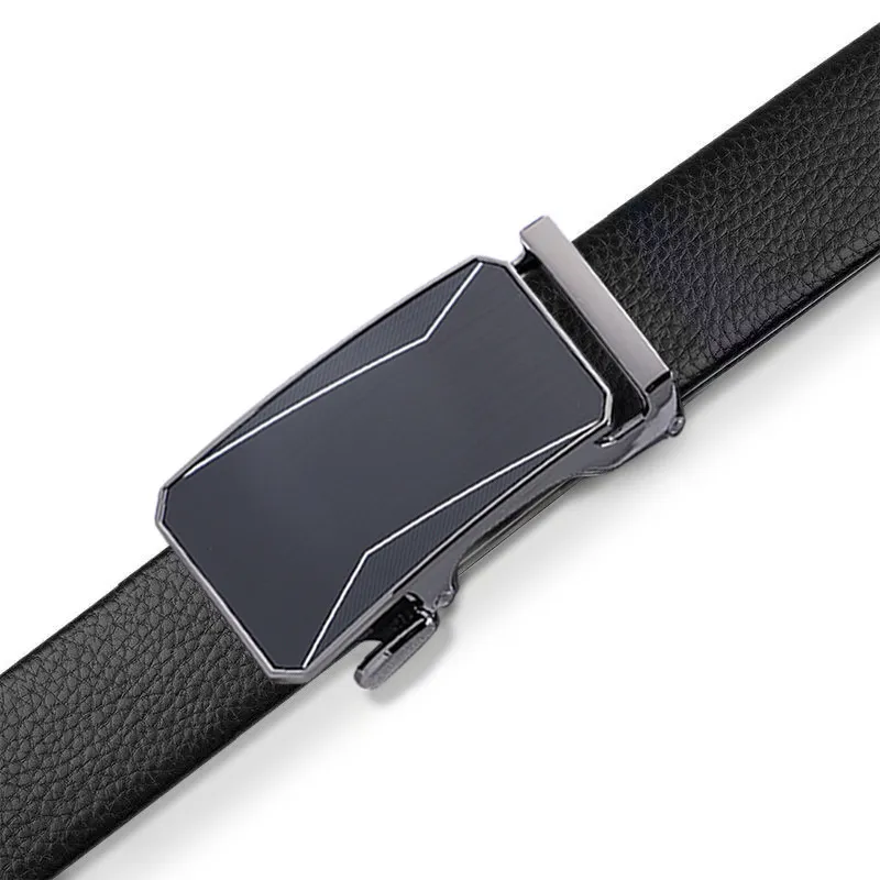 PISHUSHU Cow Leather Belts Men's Width 3.5cm-1