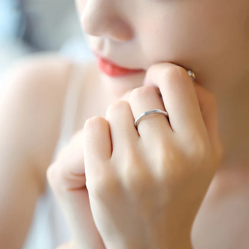 PISHUSHU 925 Sterling Silver Rings Unisex-4