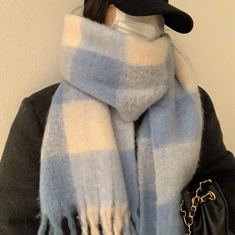 PISHUSHU Knit Scarves Unisex-1