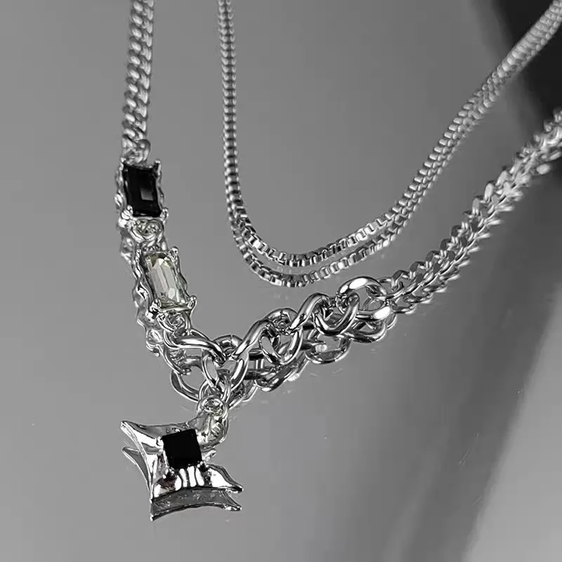 PISHUSHU Titanium Steel Necklaces Unisex-1