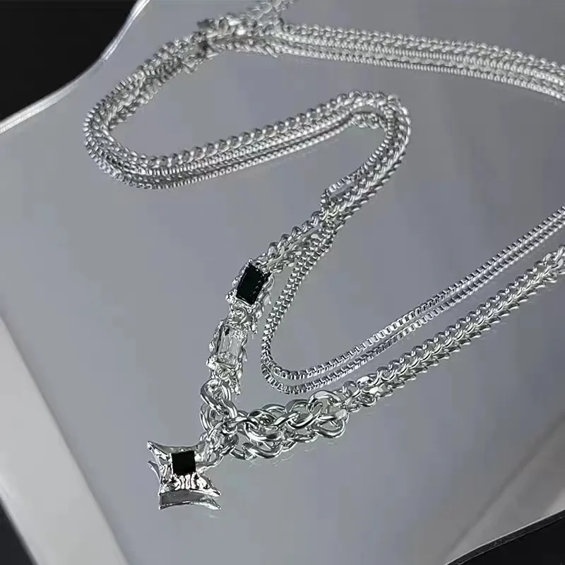 PISHUSHU Titanium Steel Necklaces Unisex-2