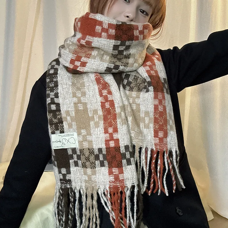 PISHUSHU Polyester Knit Scarves Unisex Capri Blue-7
