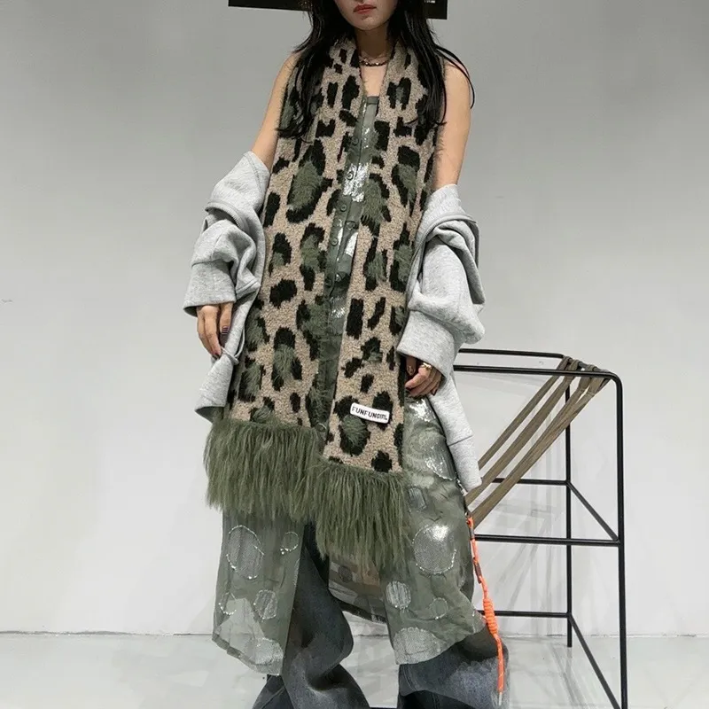 PISHUSHU Wool Blend Knit Scarves Women's-5