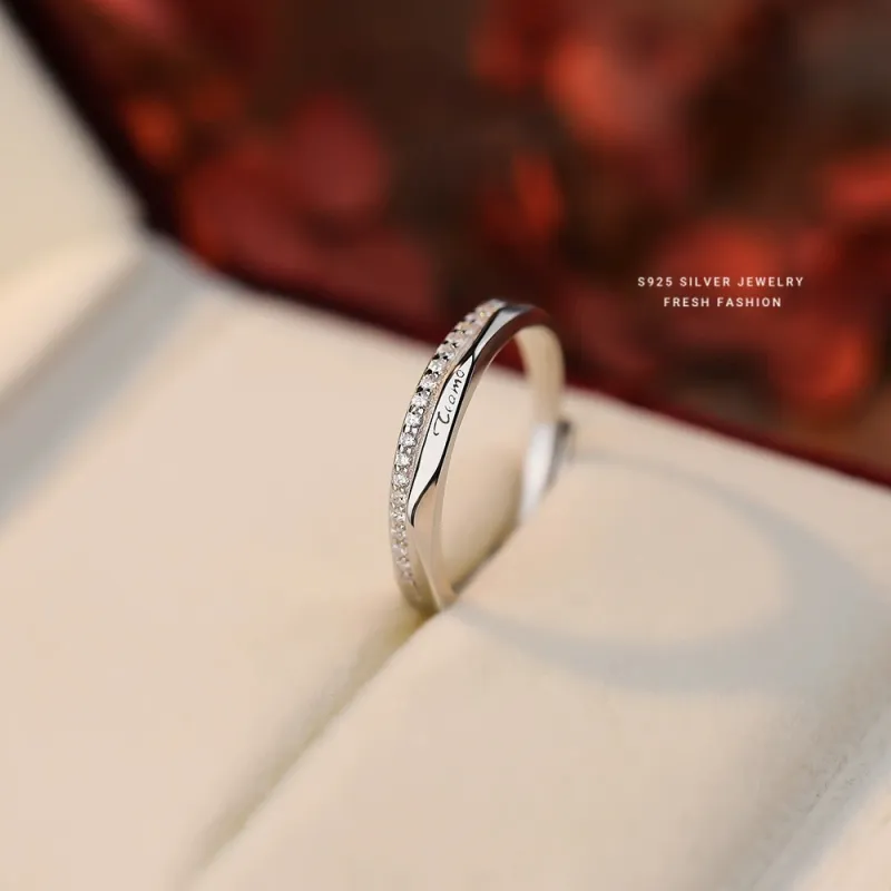 PISHUSHU 925 Sterling Silver Rings Unisex Silver-2