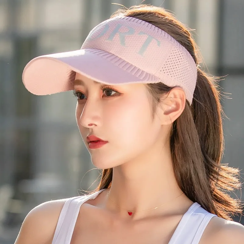 PISHUSHU Polyester Visor Cap Unisex Pink Multicolor-3