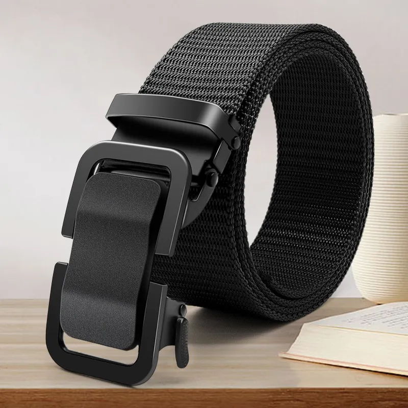 PISHUSHU Polyester Leather Belts Unisex Width 3.5cm-1