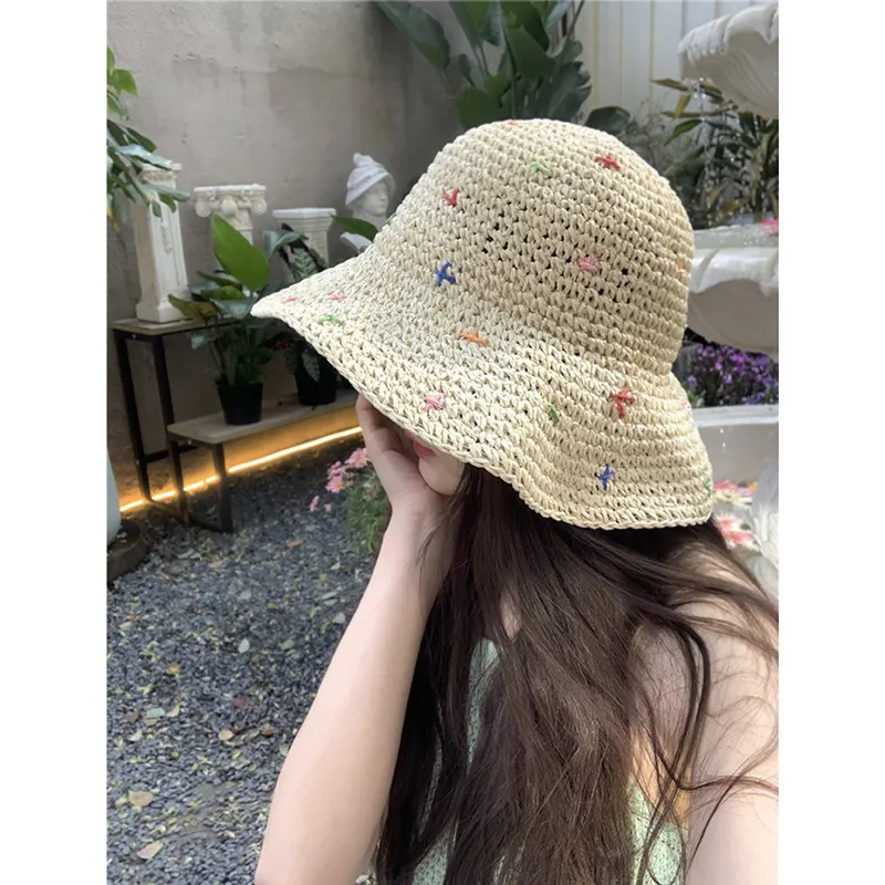 PISHUSHU Cotton Bucket Hats Women's-5