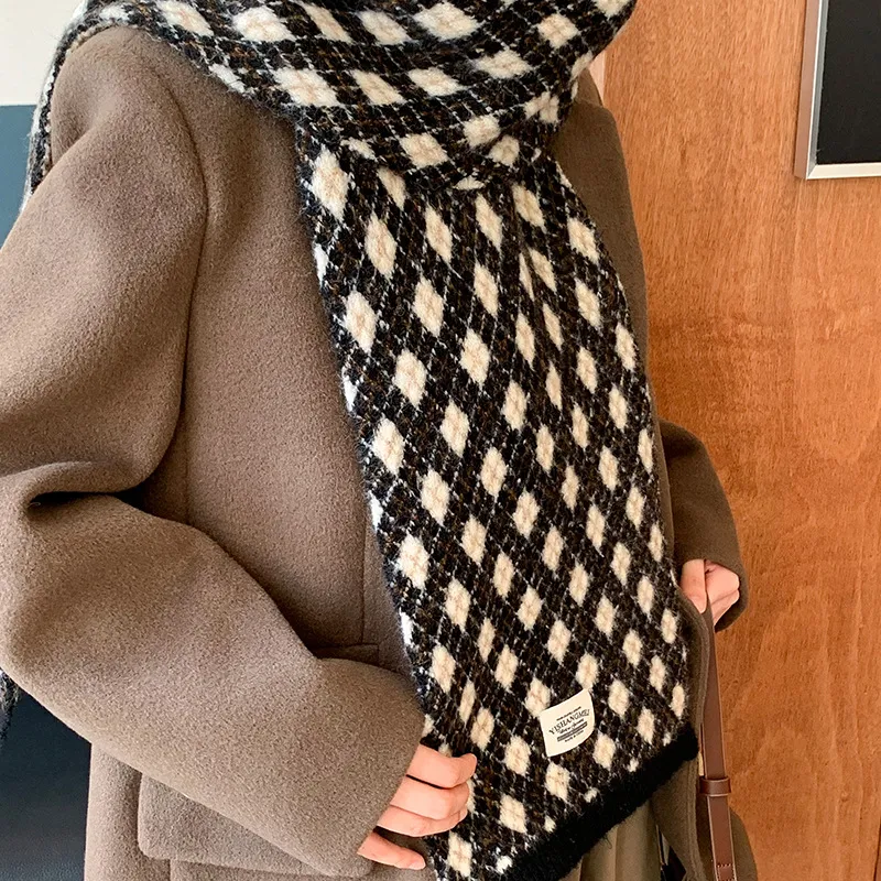PISHUSHU Cotton Knit Scarves Unisex-10