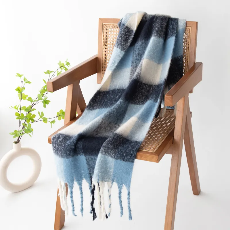 PISHUSHU Polyester Knit Scarves Unisex-2