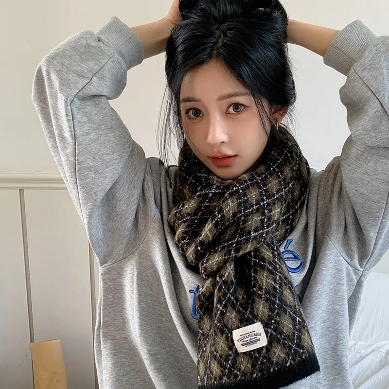 PISHUSHU Cotton Knit Scarves Unisex-6