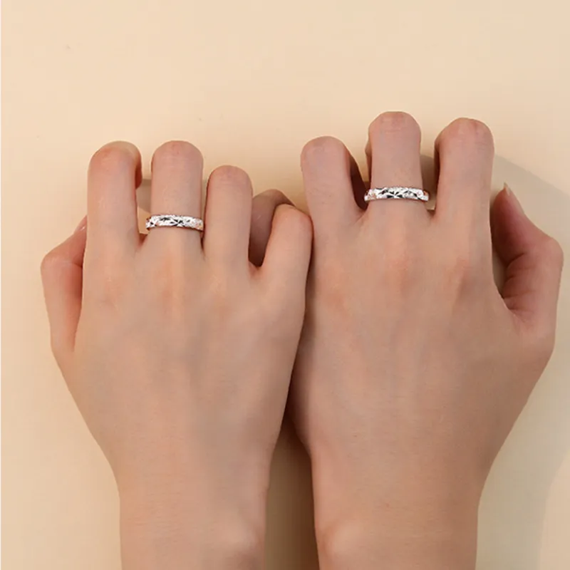 PISHUSHU 999 Fine Silver Rings Unisex-1