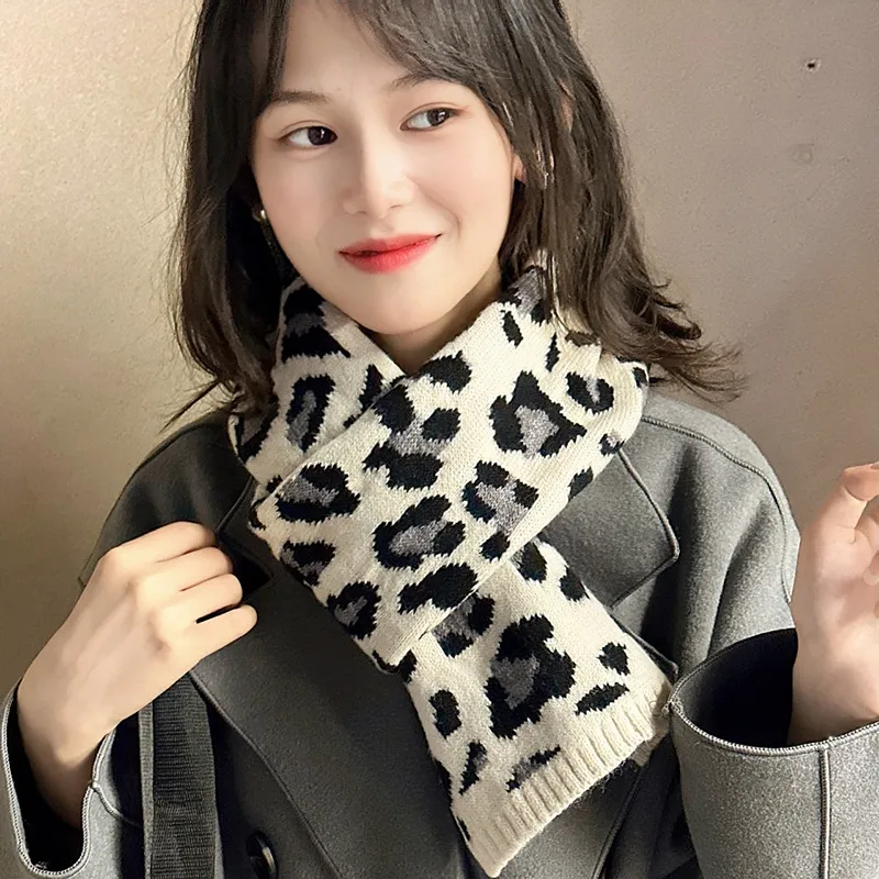 PISHUSHU Acrylic Knit Scarves Unisex-1