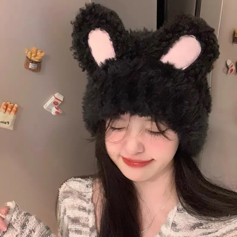 PISHUSHU Wool Beanies Women's 4 Colors-1