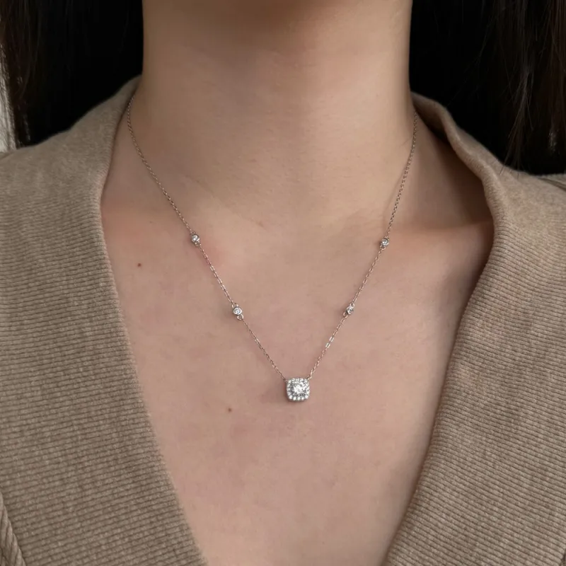 KAILEIFU S925 Silver Necklaces Women's-4