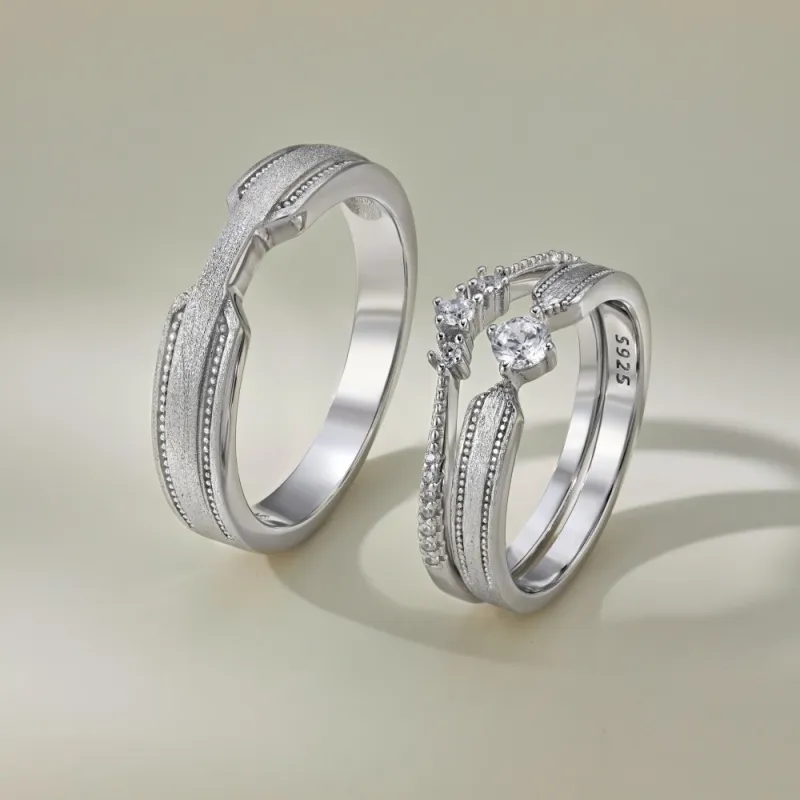 KAILEIFU S925 Silver Rings Unisex Silver-14