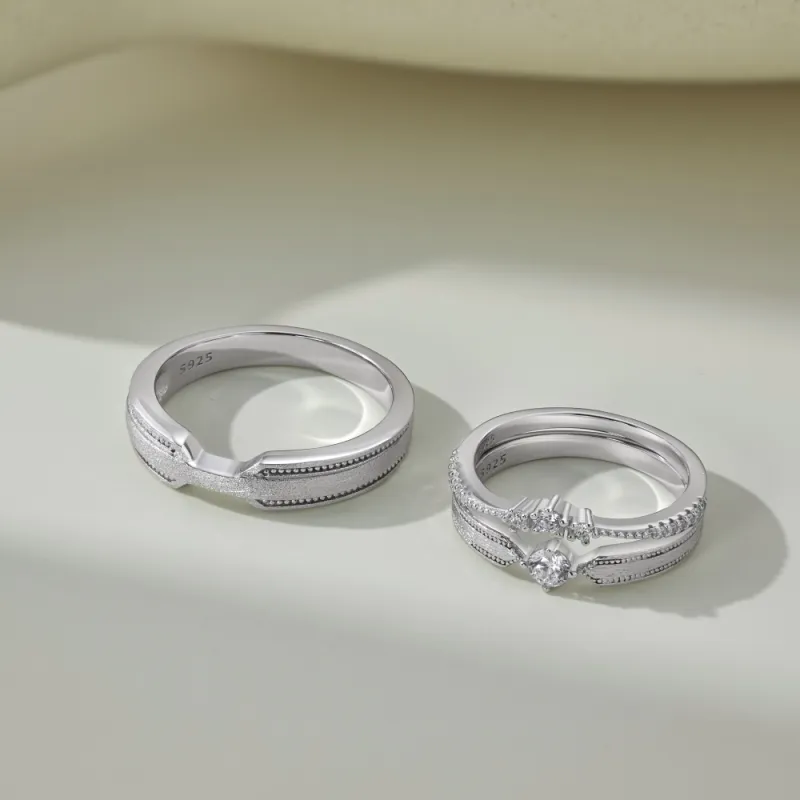 KAILEIFU S925 Silver Rings Unisex Silver-8