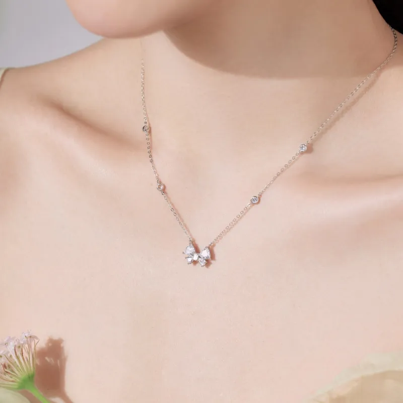KAILEIFU S925 Silver Necklaces Women's Silver-2
