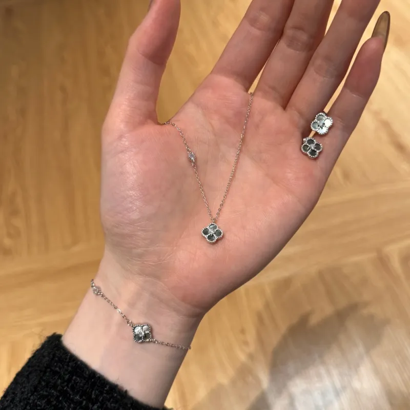 KAILEIFU S925 Silver Stud Earrings Women's Silver-9