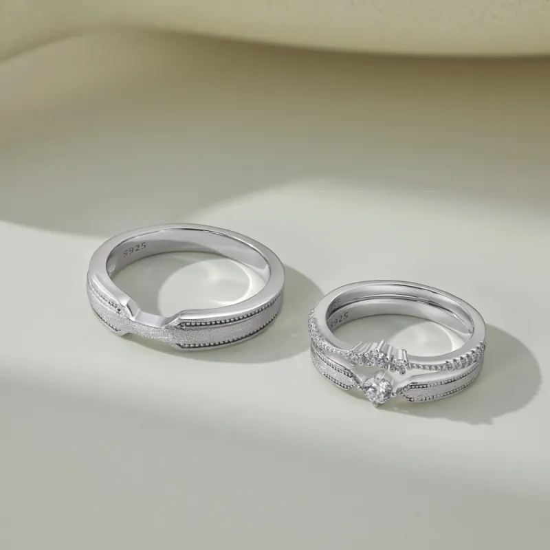 KAILEIFU S925 Silver Rings Unisex Silver-3