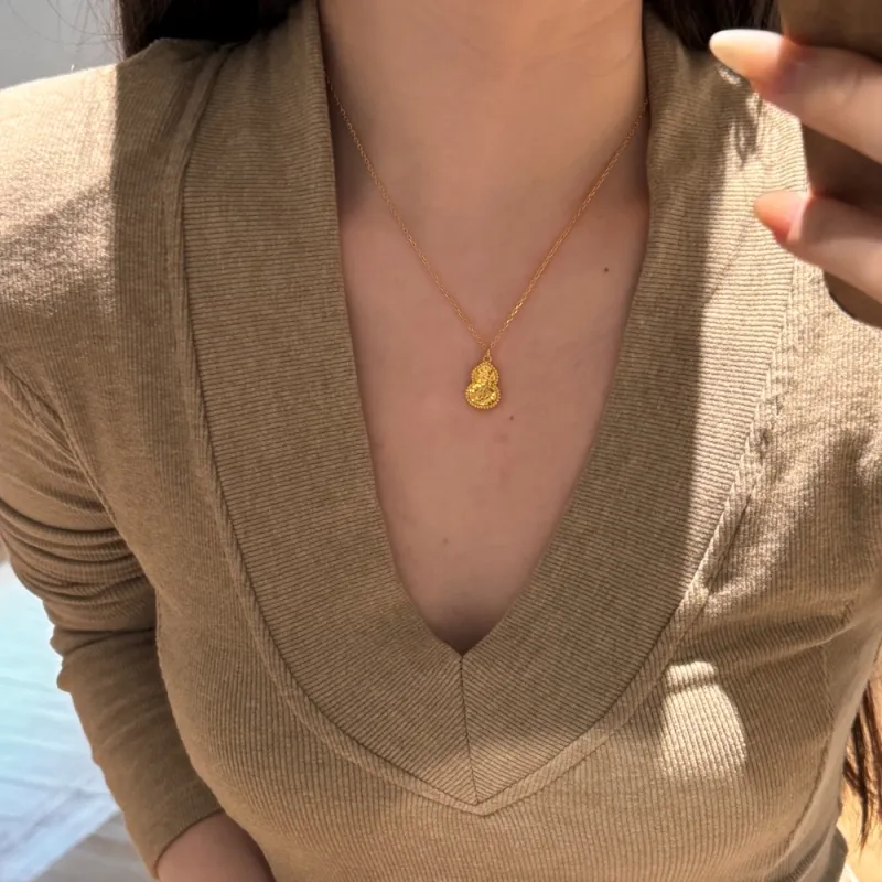 KAILEIFU S925 Silver Necklaces Women's Gold-5