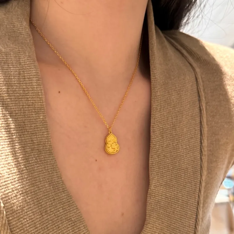 KAILEIFU S925 Silver Necklaces Women's Gold-6