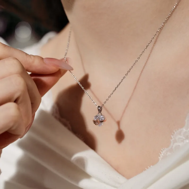KAILEIFU S925 Silver Necklaces Women's Silver-11