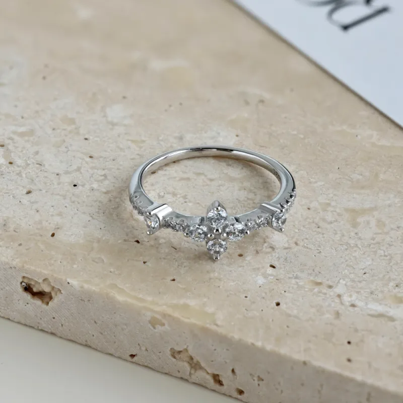 KAILEIFU S925 Silver Rings Women's Silver-3