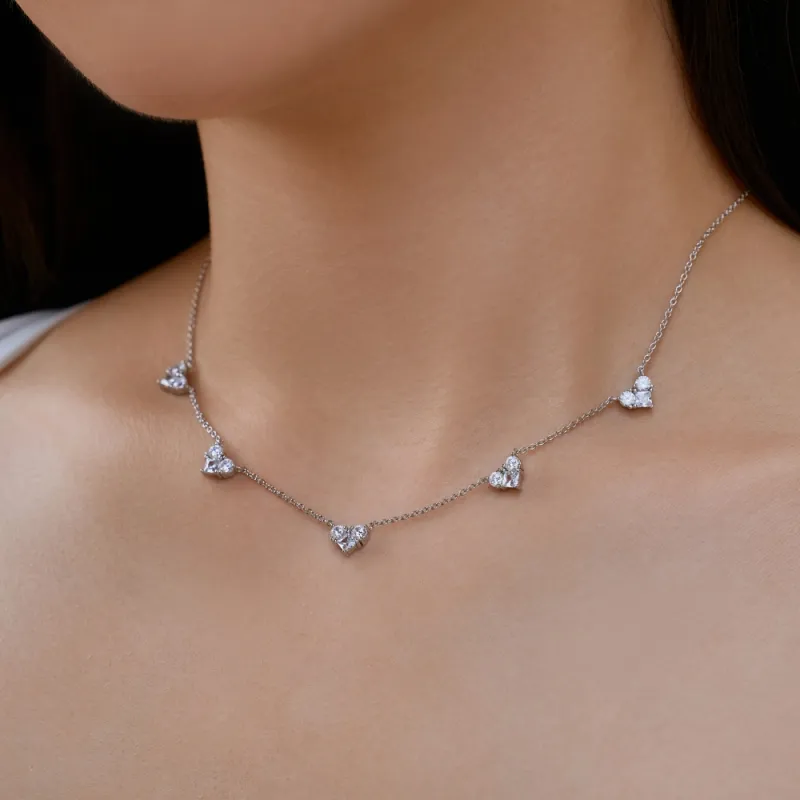 KAILEIFU S925 Silver Necklaces Women's Silver-5