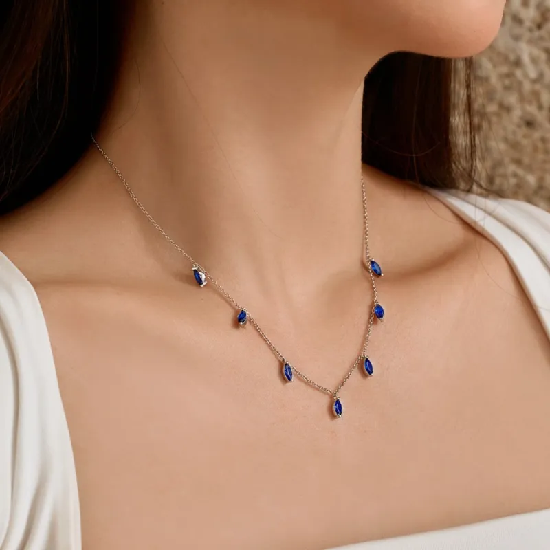 KAILEIFU S925 Silver Necklaces Women's Silver-15