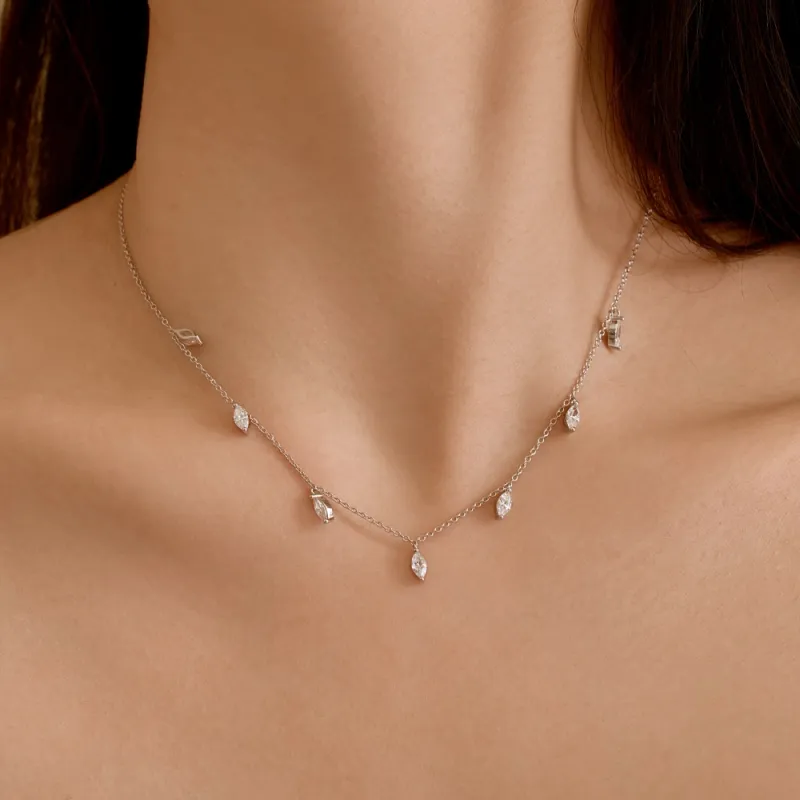 KAILEIFU S925 Silver Necklaces Women's Silver-4