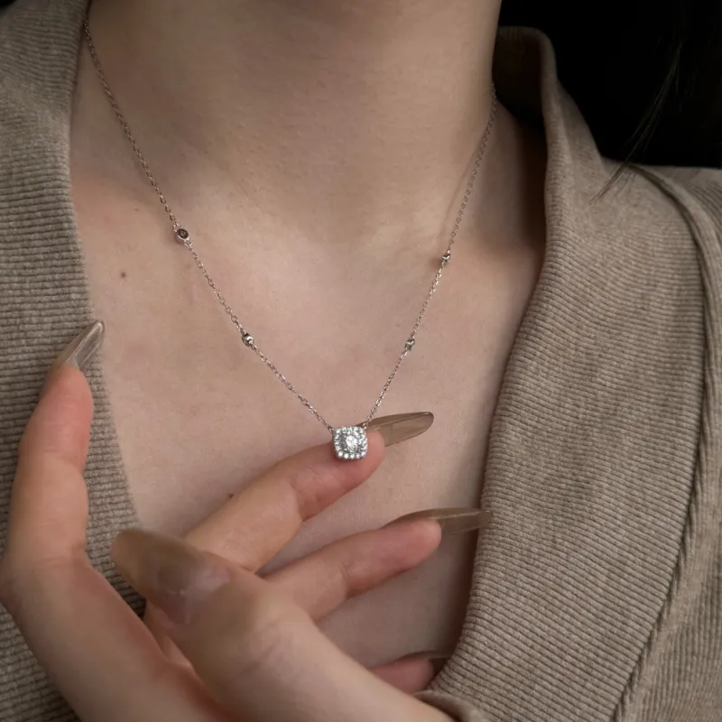KAILEIFU S925 Silver Necklaces Women's-3