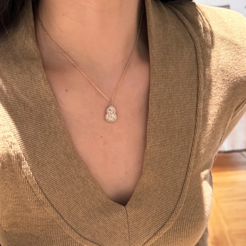 KAILEIFU S925 Silver Necklaces Women's Gold-13
