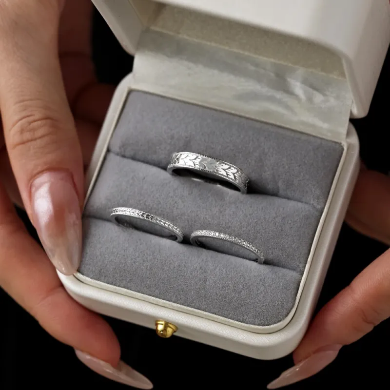 KAILEIFU S925 Silver Rings Unisex Silver-3