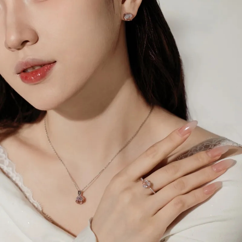 KAILEIFU S925 Silver Necklaces Women's Silver-10