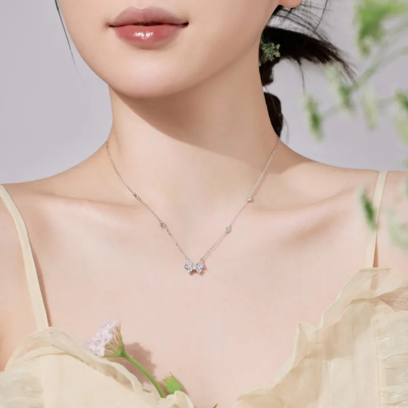 KAILEIFU S925 Silver Necklaces Women's Silver-1