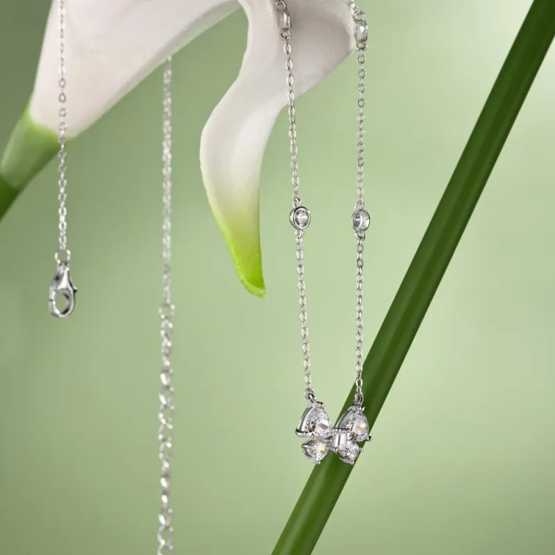 KAILEIFU S925 Silver Necklaces Women's Silver-5