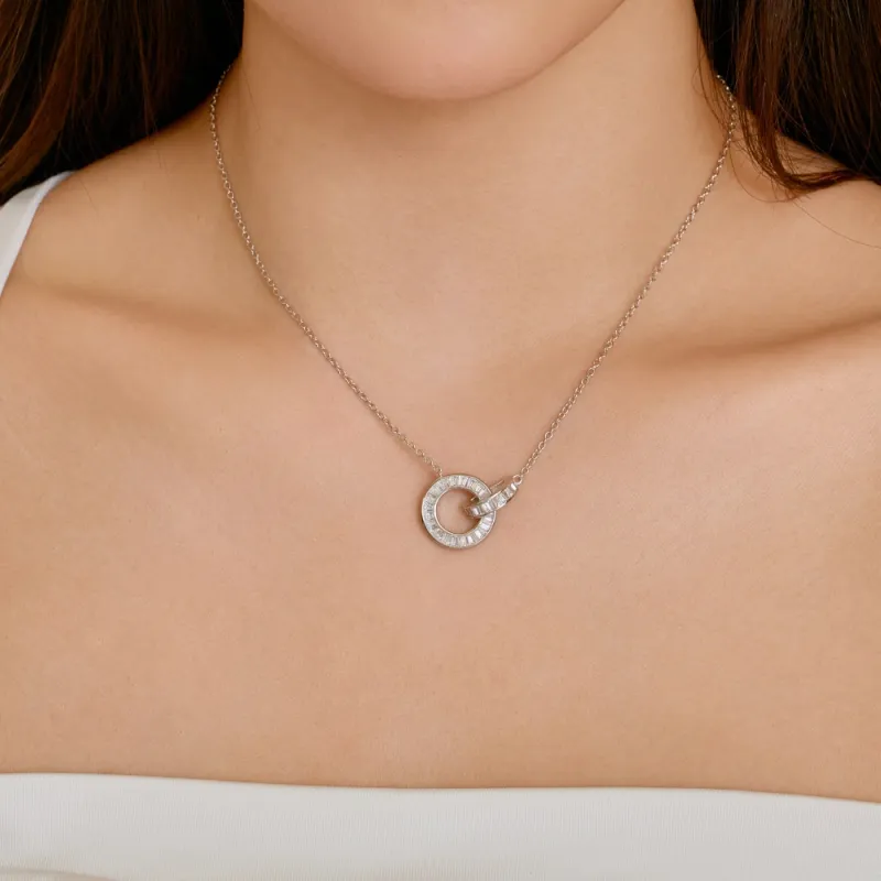 KAILEIFU S925 Silver Necklaces Women's Silver-6