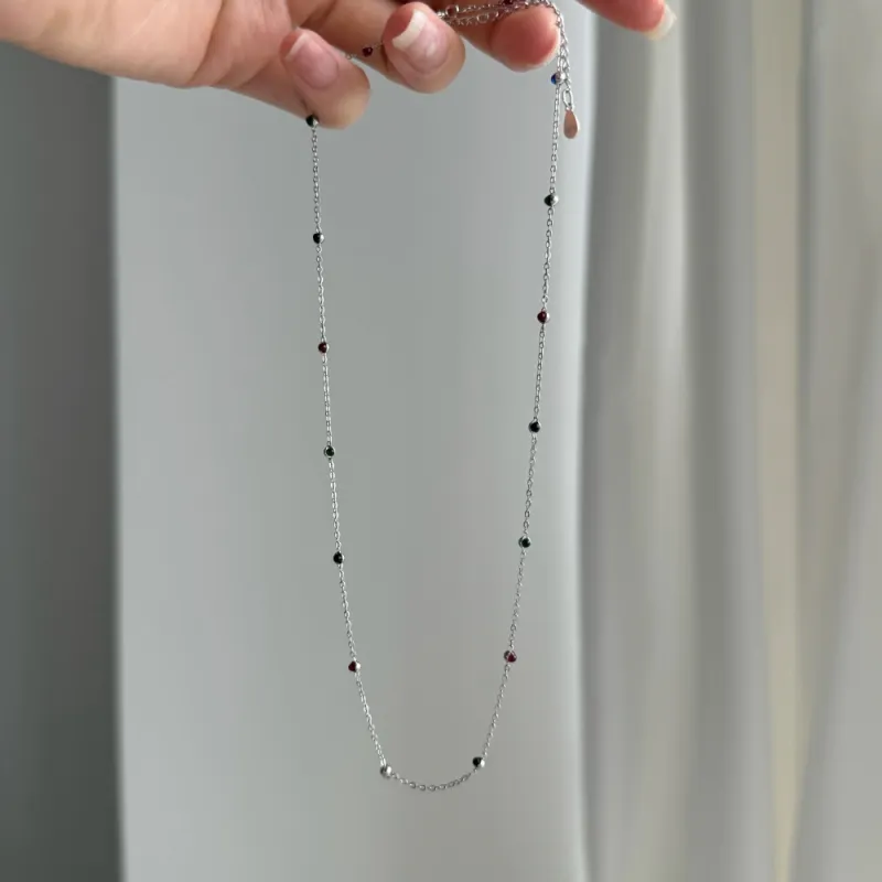 KAILEIFU S925 Silver Necklaces Women's Silver-3