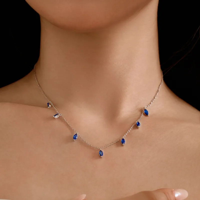 KAILEIFU S925 Silver Necklaces Women's Silver-16