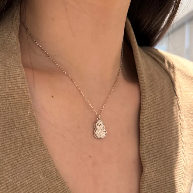 KAILEIFU S925 Silver Necklaces Women's Gold-14