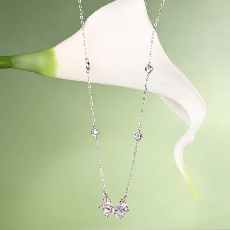 KAILEIFU S925 Silver Necklaces Women's Silver-3