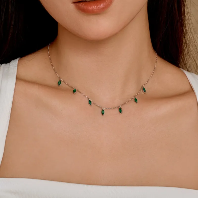 KAILEIFU S925 Silver Necklaces Women's Silver-9