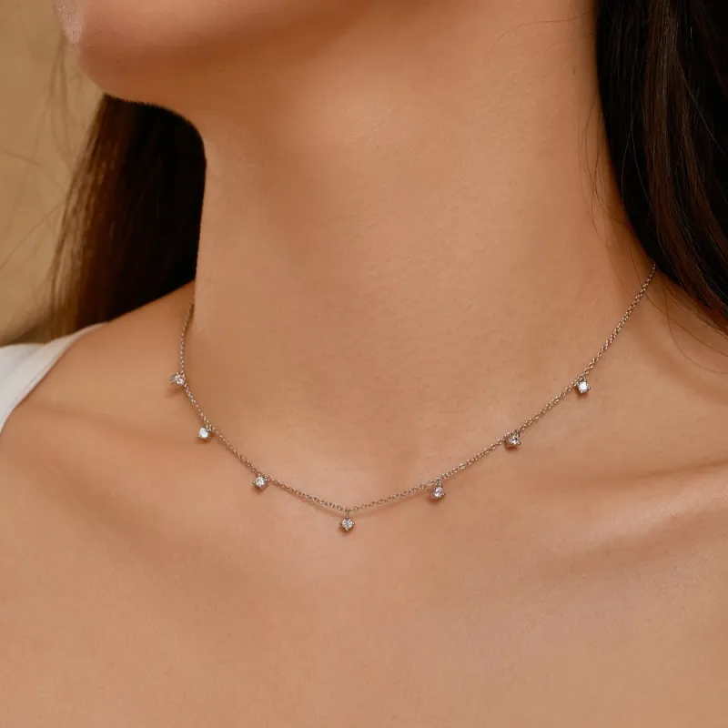 KAILEIFU S925 Silver Necklaces Women's Silver-3