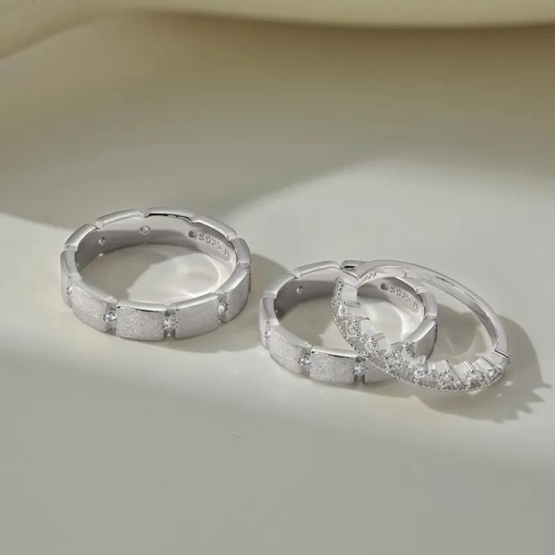 KAILEIFU S925 Silver Rings Unisex Silver-1