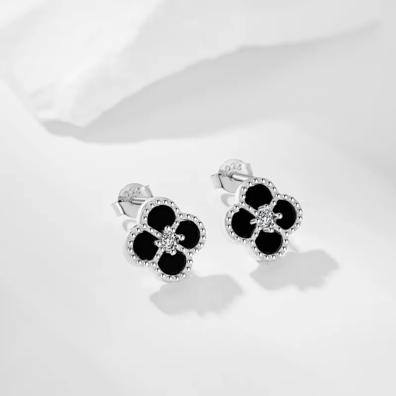 KAILEIFU S925 Silver Stud Earrings Women's Silver-5