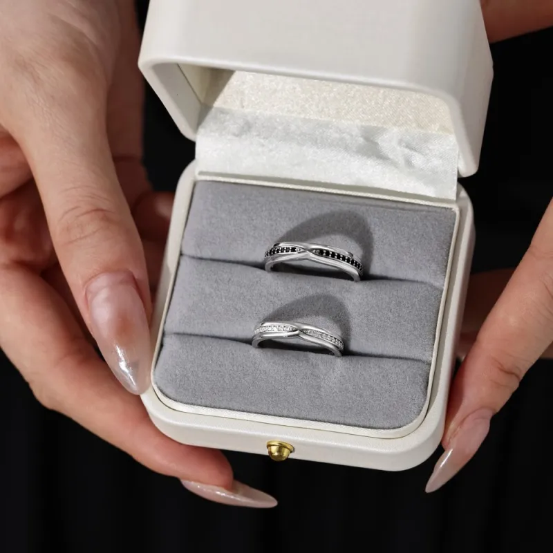 KAILEIFU S925 Silver Rings Unisex Silver-3