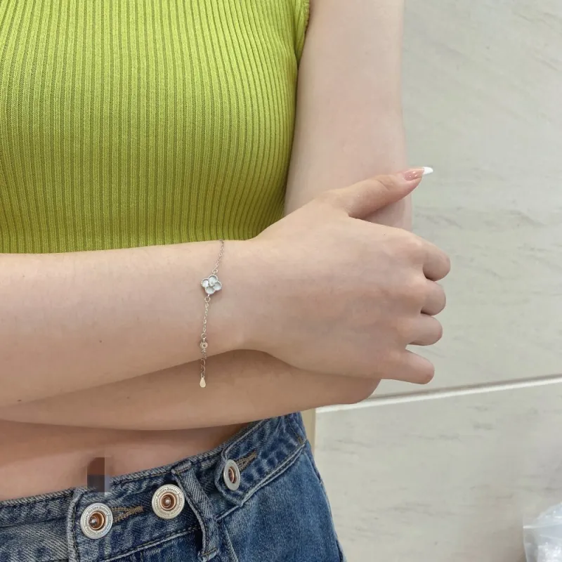 KAILEIFU S925 Silver Bracelets Women's Black/White-3